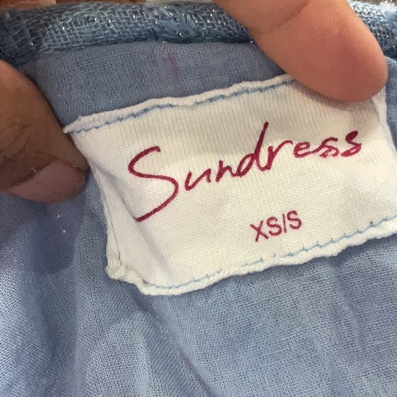 Sundress Indiana Petra Sequin Blue Pink Tassel Open Back Dress Size XS Small - Picture 6 of 9